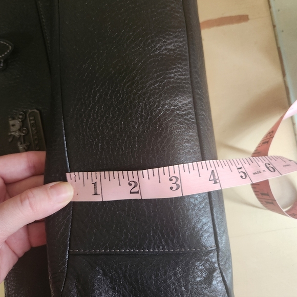 Coach Black Leather Tote Bag - Picture 8 of 9